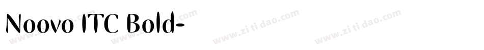 Noovo ITC Bold字体转换